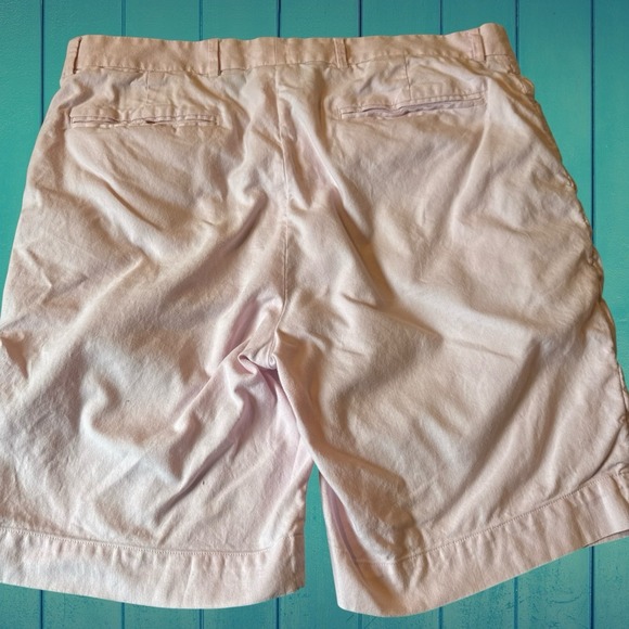 F&G Men's Golf Shorts Soft Pink Chino Shorts Size 36 Flat Front 100% Cotton - Picture 9 of 10